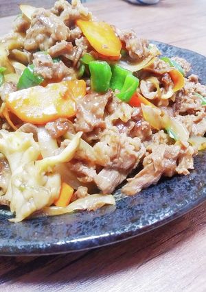 お野菜いっぱい！牛肉のオイスター炒め-レシピのメイン写真