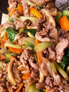 豚肉とちんげん菜の炒め煮-レシピのメイン写真