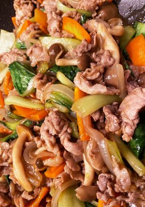 豚肉とちんげん菜の炒め煮-レシピのメイン写真