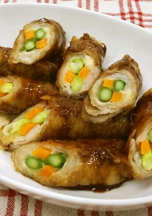 アスパラ・人参・チーズの肉巻き-レシピのメイン写真