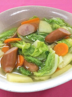 春野菜とウインナーのスープ煮-レシピのメイン写真