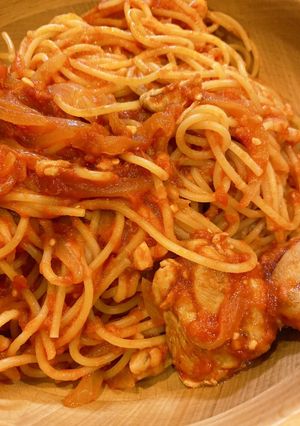 ごろっとチキンのトマトパスタ-レシピのメイン写真