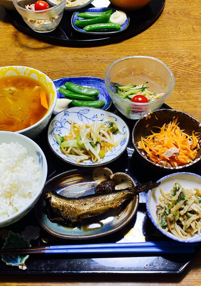 小さなおかず定食(いわしの梅煮)-レシピのメイン写真