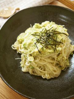 5分!アボカドと豆腐でヘルシー濃厚素麺!-レシピのメイン写真