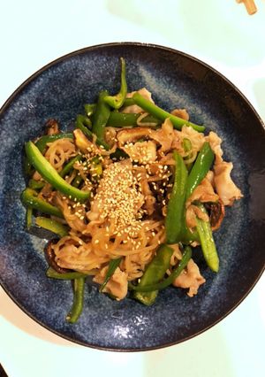 焼肉のタレだけ！しらたきチャプチェ風-レシピのメイン写真