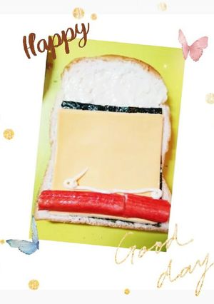 息子部活前後軽食カニカマロールサンド❿♪-レシピのメイン写真