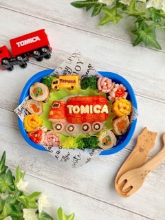 簡単☆お弁当☆車☆幼稚園☆キャラ弁当-レシピのメイン写真
