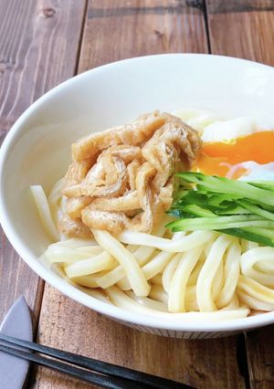 簡単♪冷やしきつねうどん（サラダ風）-レシピのメイン写真