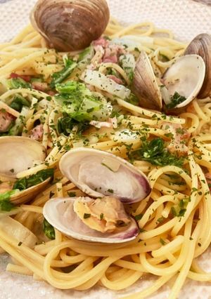 はまぐりと白菜とベーコンのパスタ-レシピのメイン写真