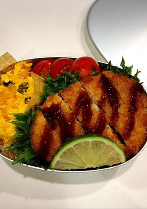 のっけ弁当(とんかつ&南瓜サラダ)-レシピのメイン写真