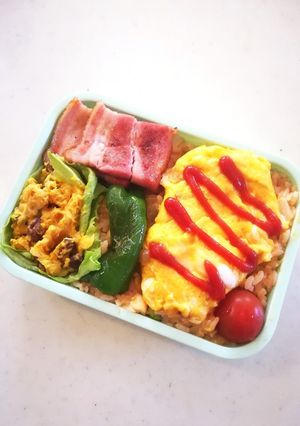 オムライス弁当高校生のお弁当5/13-レシピのメイン写真