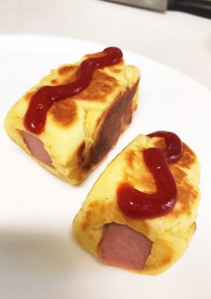 ホットケーキミックスDE魚肉ドック-レシピのメイン写真
