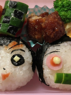 簡単!鬼滅の刃 炭治郎&ねずこ風キャラ弁-レシピのメイン写真