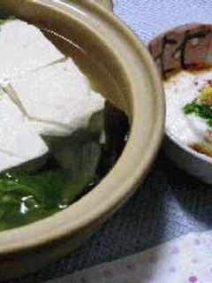 レタス入り湯豆腐、とろろダレ-レシピのメイン写真