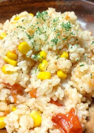 フライパン不要！炊飯器でトマトピラフ-レシピのメイン写真