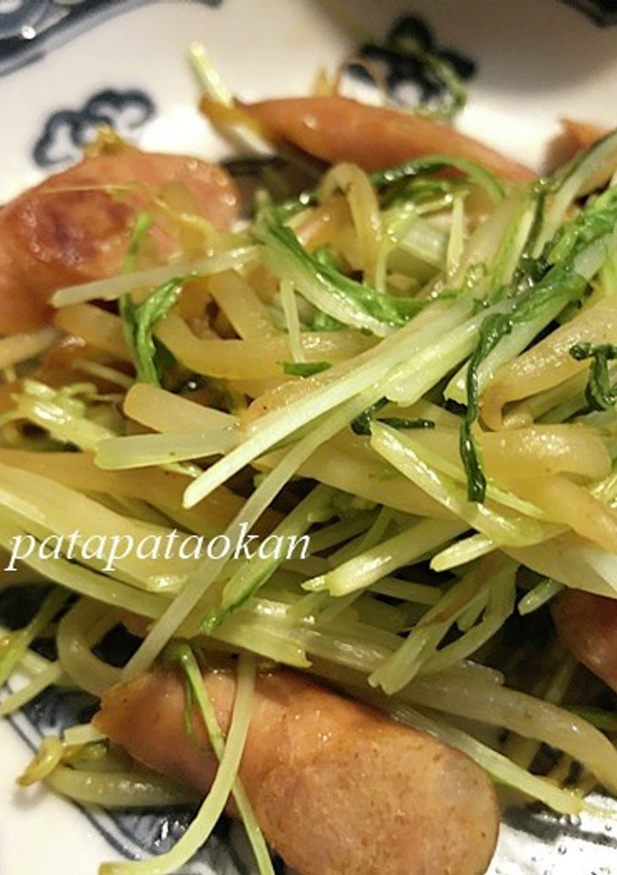 水菜とソーセージのカレー炒め-レシピのメイン写真