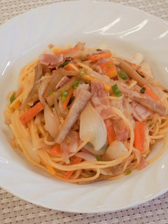 新ごぼうの和風スパゲティ☆枚方市給食-レシピのメイン写真