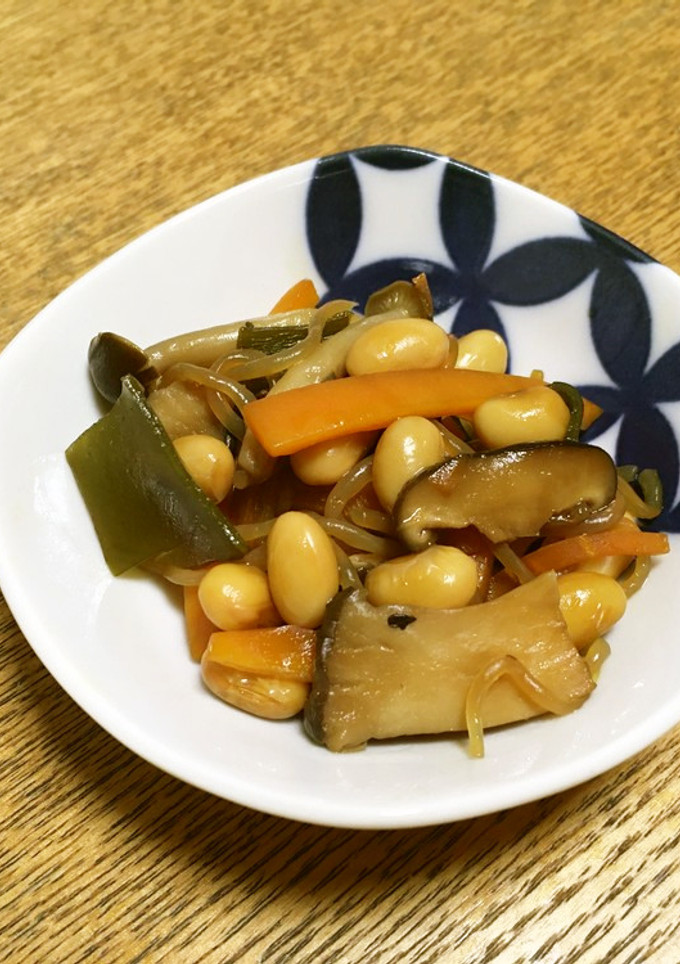 【腸活】きのこと白滝の煮豆【簡単】-レシピのメイン写真