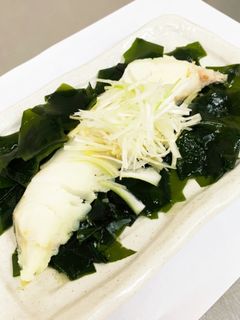 甘塩鱈の新わかめ蒸し-レシピのメイン写真