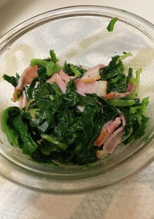 ★ほうれん草とベーコンのバター和え★-レシピのメイン写真