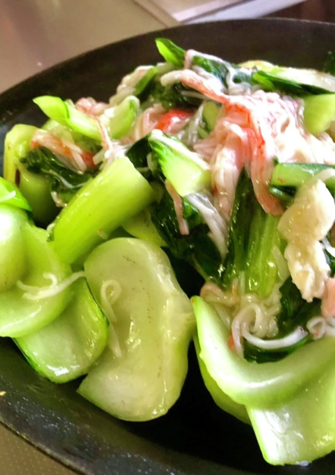 青梗菜とカニカマの中華炒め-レシピのメイン写真