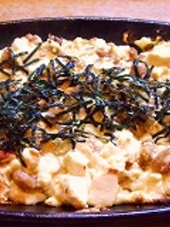 簡単ヘルシー豆腐納豆鉄板焼き-レシピのメイン写真