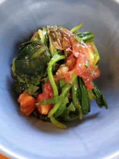 ほうれん草とトマトと大葉のおひたし-レシピのメイン写真