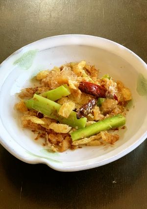 ぎんぼと鶏皮のおかか炒め-レシピのメイン写真