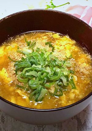 ゴマが香る！和風とろとろ卵スープ-レシピのメイン写真