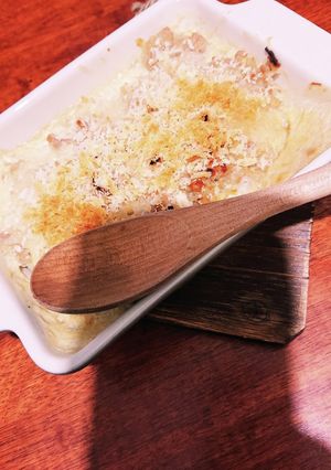 豆腐と豚挽き肉と玉葱塩麹のパン粉焼き-レシピのメイン写真