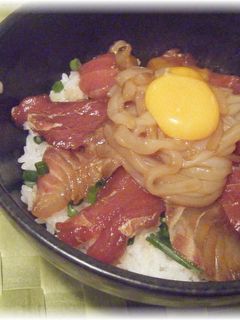 マグロ・真鯛・イカの海鮮漬け丼-レシピのメイン写真