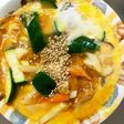 根菜チクワ豚キムチ丼味スペインオムレツ風