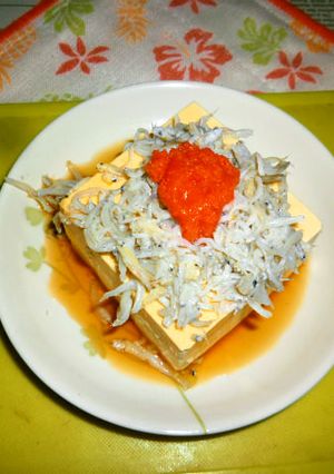 釜揚げしらす＆明太子載せ冷や奴のタパス-レシピのメイン写真