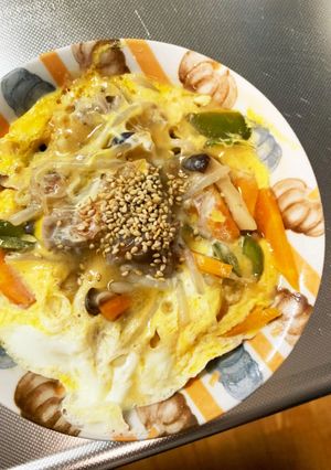 全てレンジ梅わさびダレ炒め味豚平焼き風-レシピのメイン写真