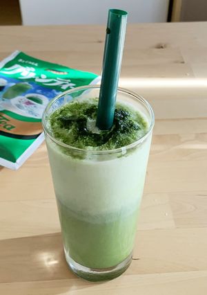 抹茶フラペチーノ風をかき氷機で再現-レシピのメイン写真