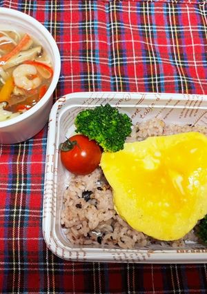 コラーゲンたっぷりあんかけオムライス弁当-レシピのメイン写真