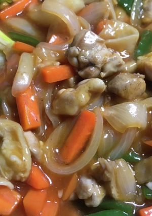 時短♪簡単♪鶏モモ肉の酢豚風炒め(酢鷄)-レシピのメイン写真