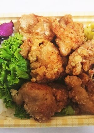 【夫婦弁当45】唐揚げとのり塩レンコン-レシピのメイン写真