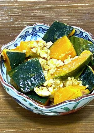 カボチャの鶏そぼろ煮-レシピのメイン写真