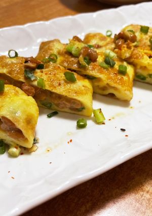 納豆オムレツ-レシピのメイン写真