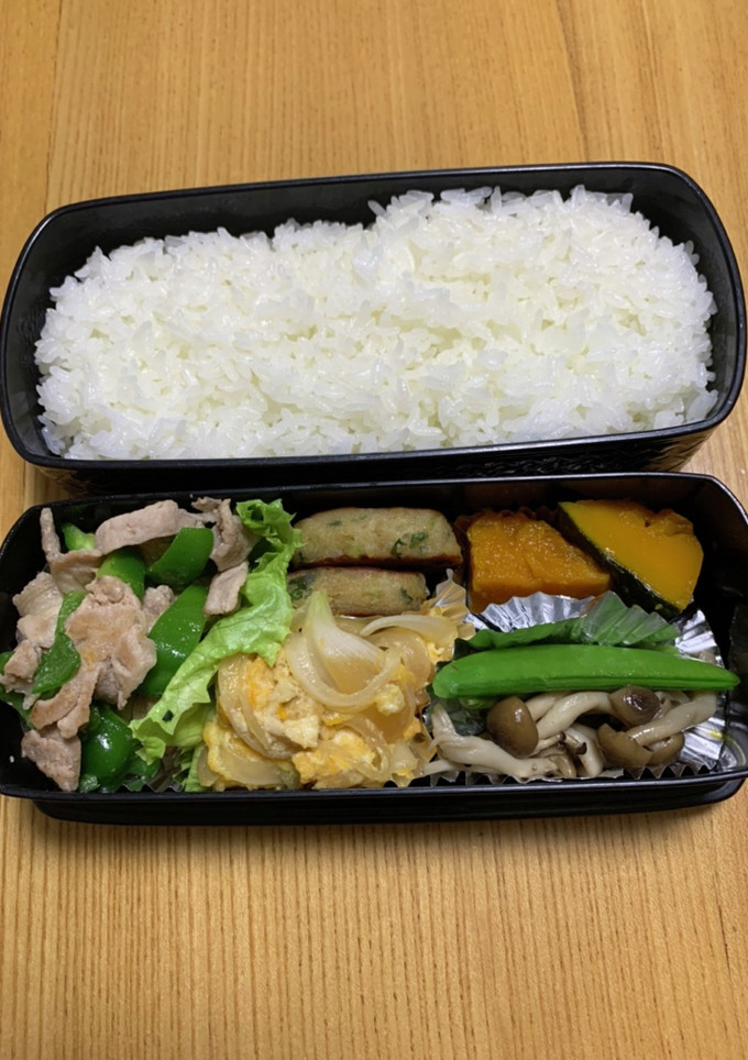 今日の弁当　新玉ねぎの卵とじ　5.14-レシピのメイン写真