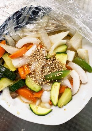 全てレンジ食べ切り洋風生姜温野菜サラダ-レシピのメイン写真