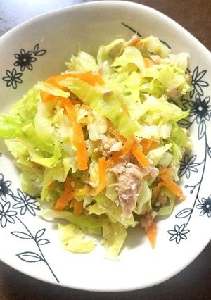 レンジで簡単！春キャベツとツナの和え物-レシピのメイン写真