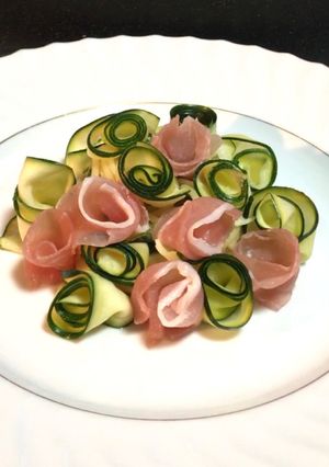 生ハムとズッキーニの冷製パスタ-レシピのメイン写真