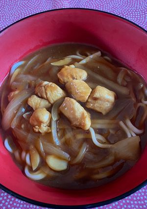 乾麺で作る☆チキンカレーうどん♡-レシピのメイン写真