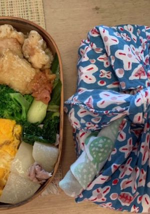 「曲げわっぱ　めおと乗っけ弁当」その1-レシピのメイン写真