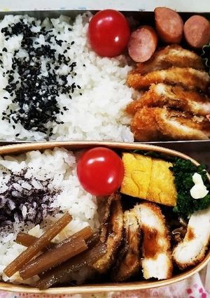 チキンカツ&鯵フライ弁当(5.14)-レシピのメイン写真