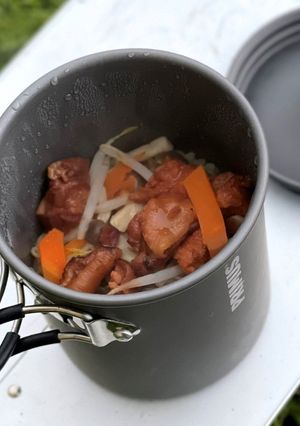 キャンプ やきとりの炊き込みご飯-レシピのメイン写真