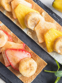 簡単!焼くだけおやつ★春巻きフルーツピザ-レシピのメイン写真