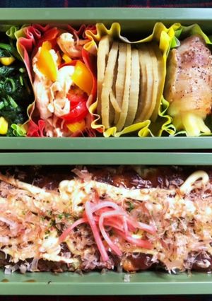 高校生弁当日記(お好み焼き弁当編)-レシピのメイン写真